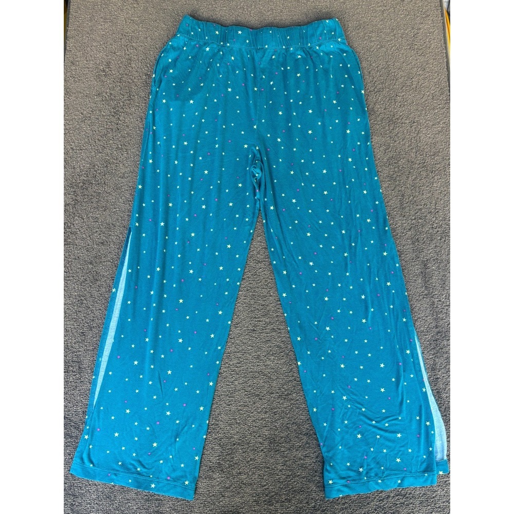 Joyspun Pajamas Pants Women's Size Large Teal Blue‎ Elastic Waist Pull On - Picture 6 of 6